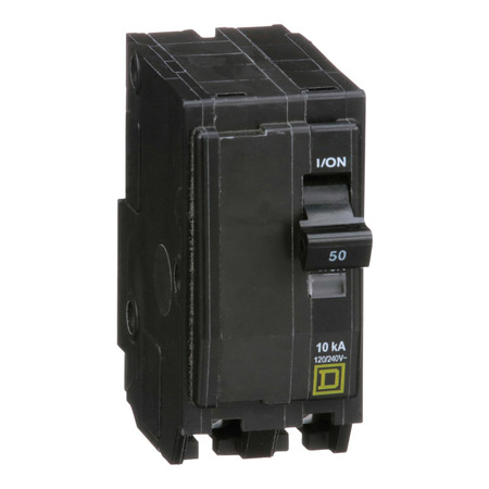 SQUARE D Miniature Circuit Breaker, QO Series 50A, 2 Pole, 120/240V AC QO250CP